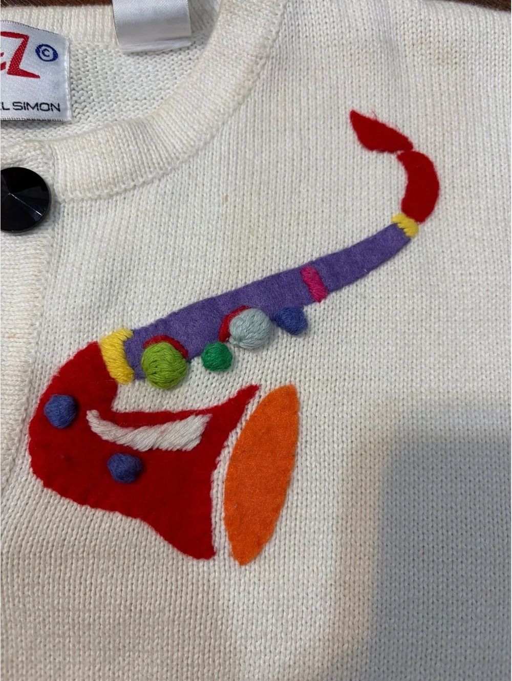 Vintage Simon Sez by Michael Simon instruments cardigan sz 10